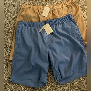 Peter Millar Dock Shorts- 2 pair, blue granite and summer dine. Size L